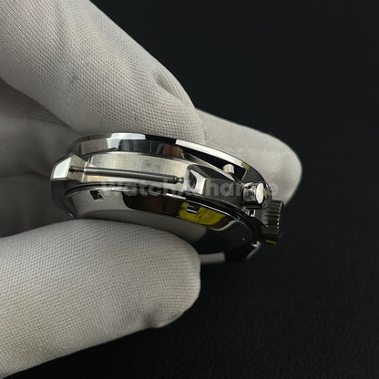 DEFECTIVE 40mm Silver Stainless Steel Watch Case for VK63 Quartz Movement