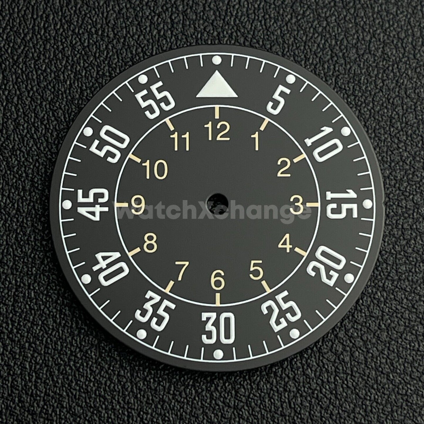 33.8mm Black Watch Dial Green Luminous Replacement for NH35 NH36 Movement Parts