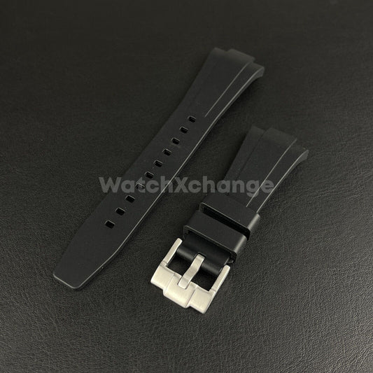 Black Tissot PRX Rubber Strap Tapered 11mm For 35mm Watch Premium Quality