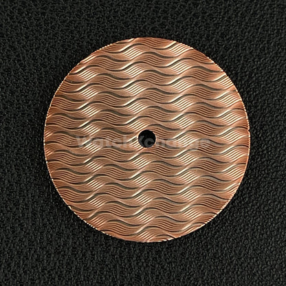 28.5mm Rose Gold Wavy Texture Watch Dial Face for SEIKO NH35 NH36 Movements