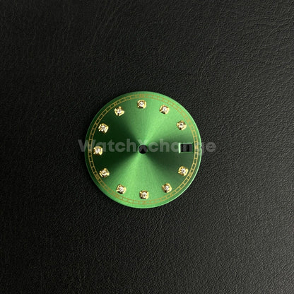 28.5mm Green Diamond Watch Dial for SEIKO NH35 NH36 Movement
