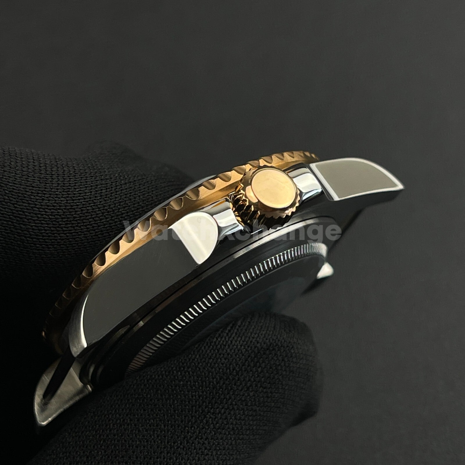 40mm Silver Rose Gold Stainless Steel Divers Watch Case GMT Submariner NH35 NH36