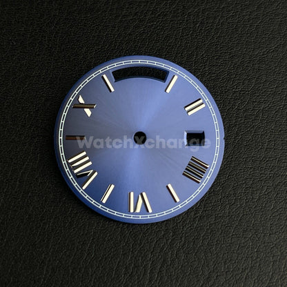 28.5mm Dark Blue Watch Dial Replacement for Seagull ST16 Movement Roman Numeral