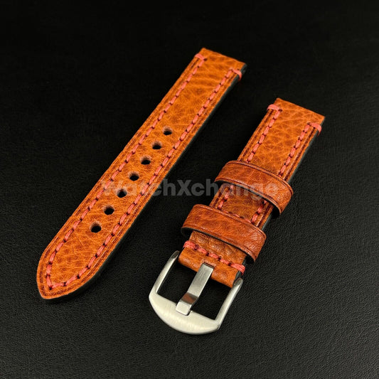 Mens Genuine Red Leather Watch Strap Band for PANERAI FOSSIL 20mm, 22mm, 24mm