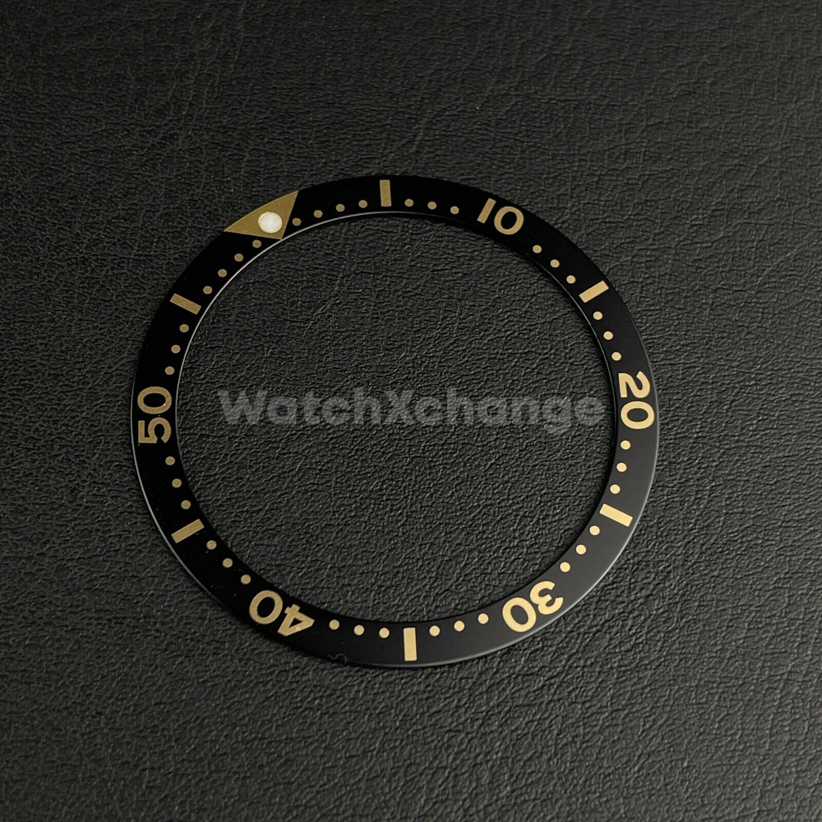 Black & Gold 39mm Flat Aluminium Bezel Insert For Divers Watch Seiko Mod Turtle