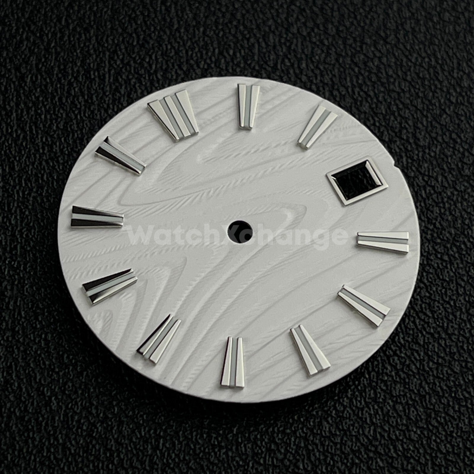 28.5mm White Wood Texture Watch Dial Face for Seiko NH35 NH36 Movement