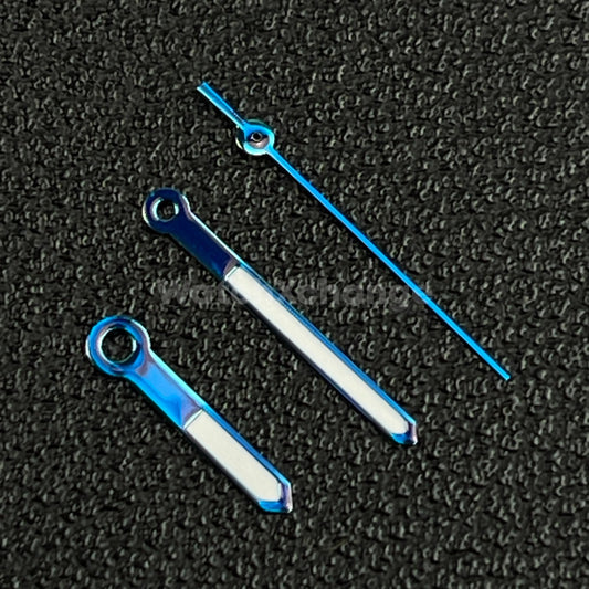 Blue & White Arrow Sword Watch Hands For Seiko VX12 VX32 VX43 Quartz Movement
