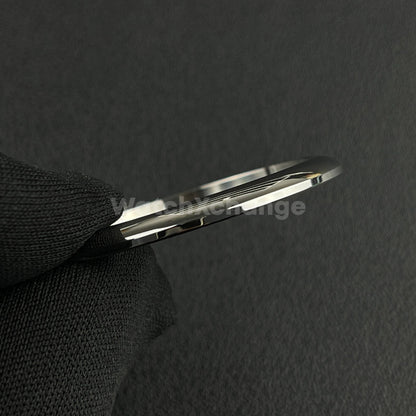 Silver Curved Polished Stainless Steel Watch Bezel Insert Ring 36mm 39mm