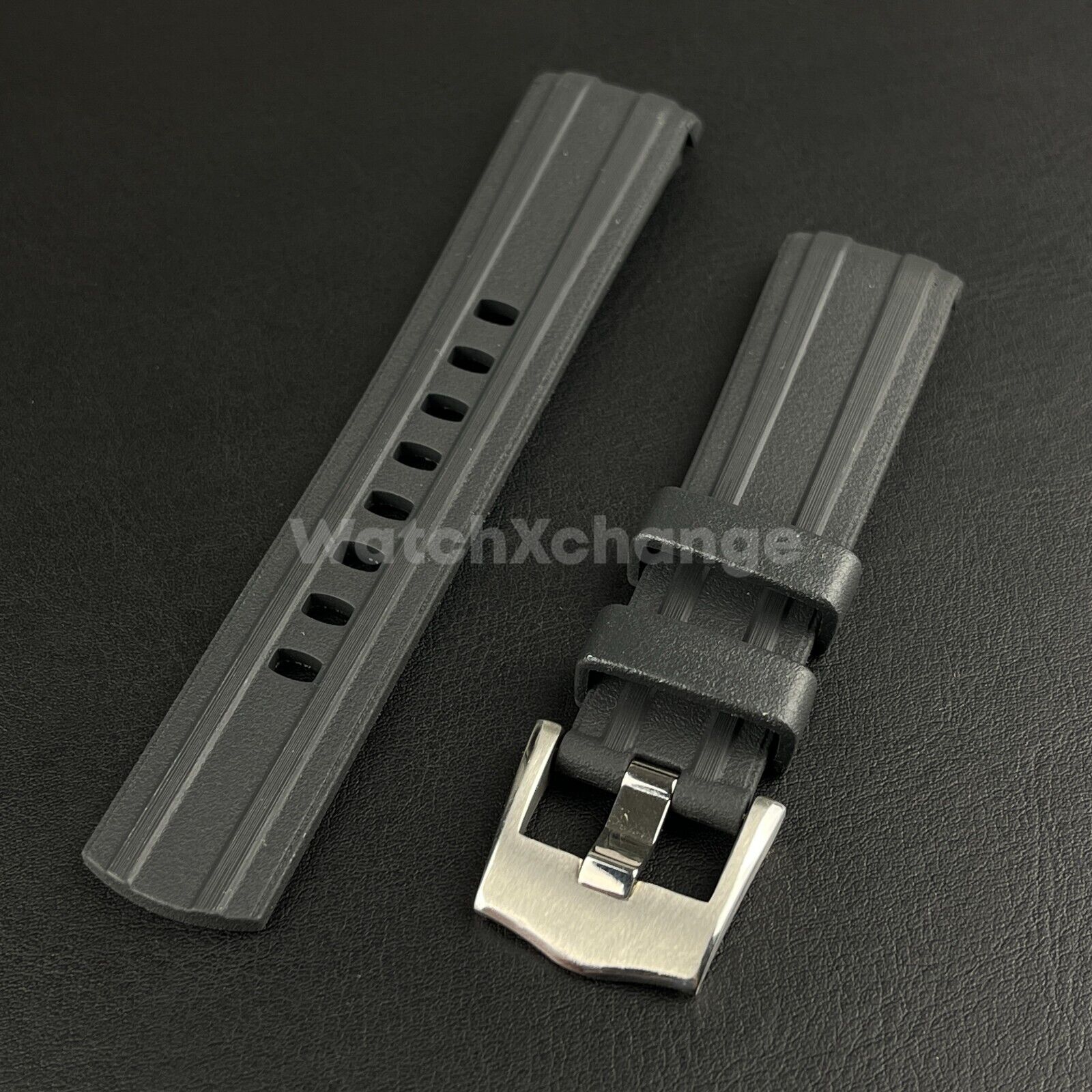 Black Rubber Watch Strap For Omega Seamaster 300 AT150 Watchband Watch