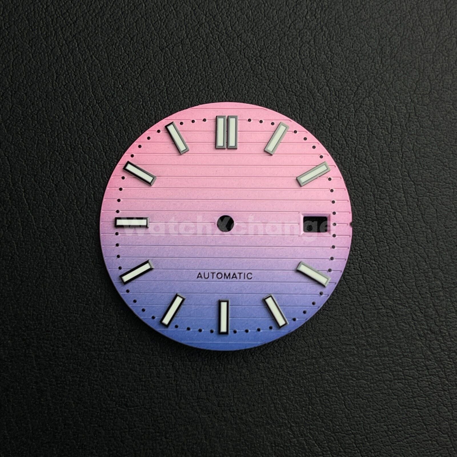 30.5mm Purple Pink Nautilus Style Dial Green Luminous For Seiko NH35 Movement