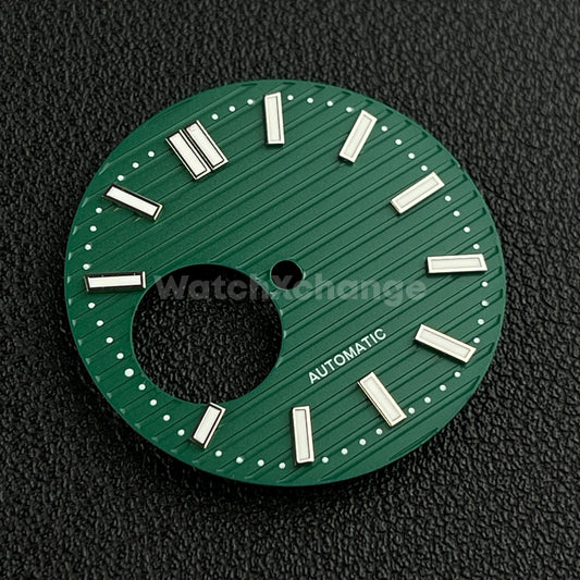29.8mm Green Watch Dial Face Green Luminous Seiko NH38 Movement Nautilus
