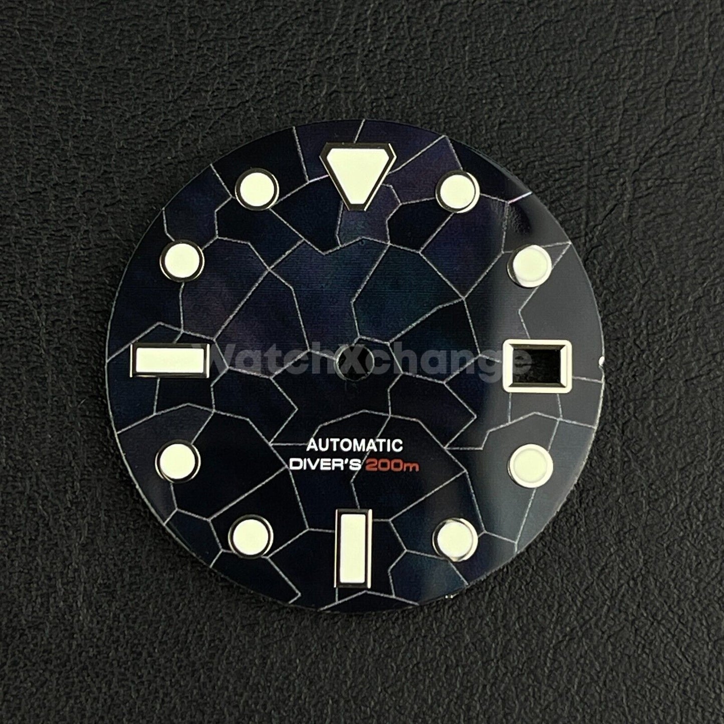 29mm Black Watch Dial Green Luminous for SEIKO NH35 NH36 Watch Movement Parts