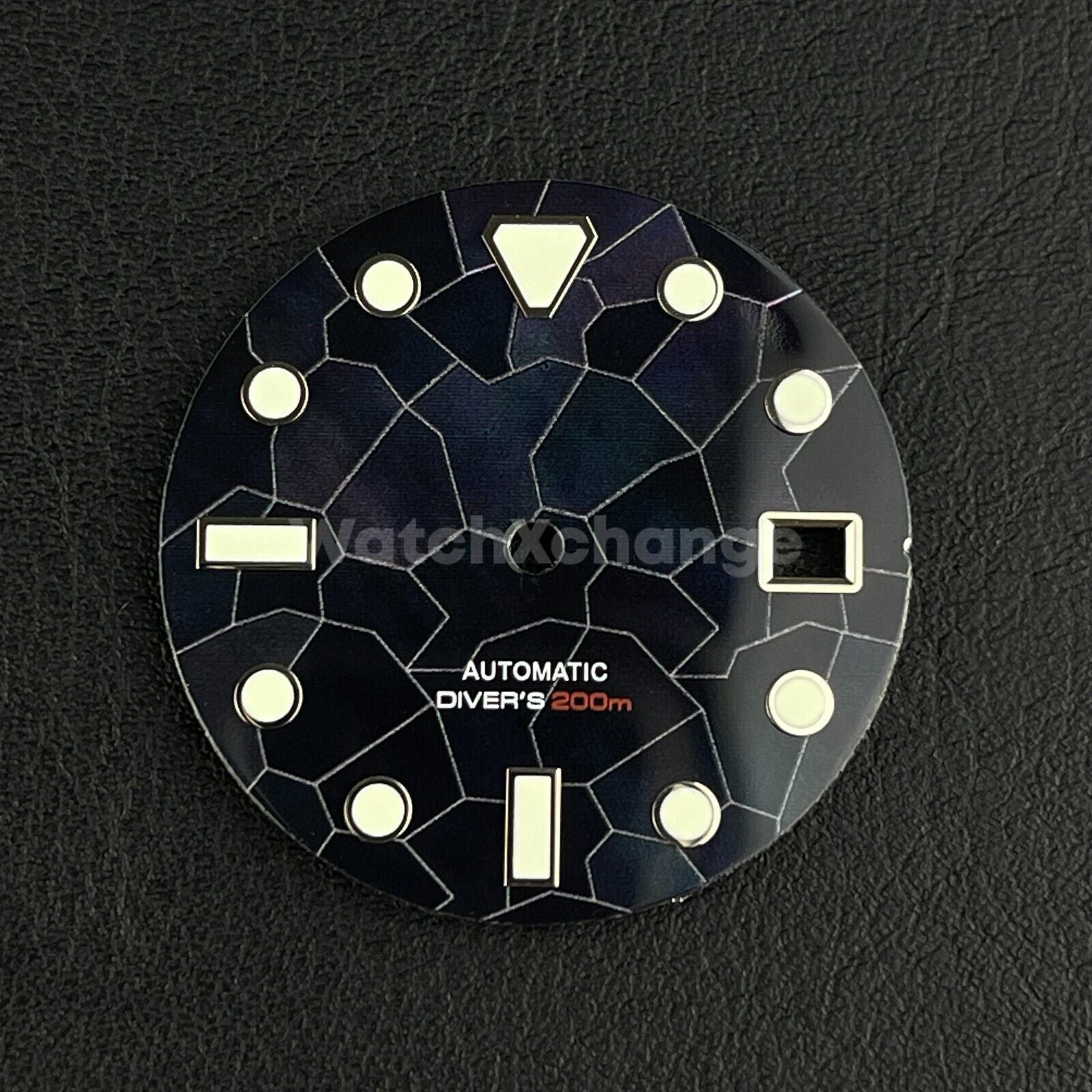 29mm Black Watch Dial Green Luminous for SEIKO NH35 NH36 Watch Movement Parts
