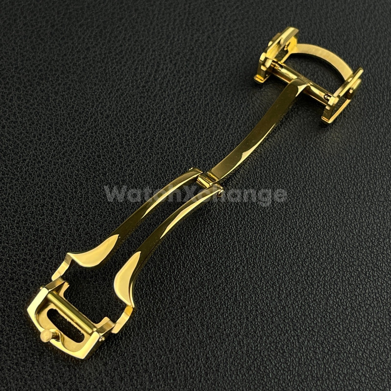 Gold Deployment Watch Clasp For Cartier Watch Strap Stainless Steel 14mm- 18mm