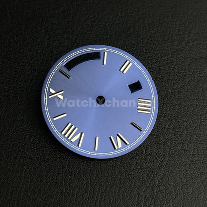 28.5mm Dark Blue Watch Dial Replacement for Seagull ST16 Movement Roman Numeral