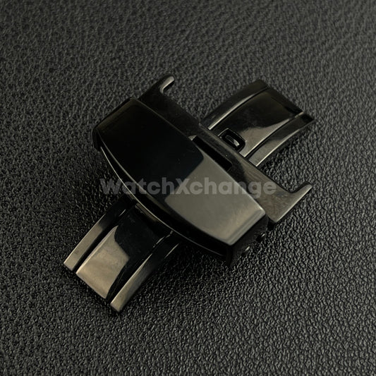 10-22mm Black Deployment Clasp Stainless Steel Butterfly Buckle for Watch Strap