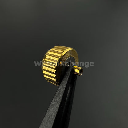 Gold Long Tube Replacement Watch Crown 2mm 2.5mm Hole Diameter 3mm - 8mm Head