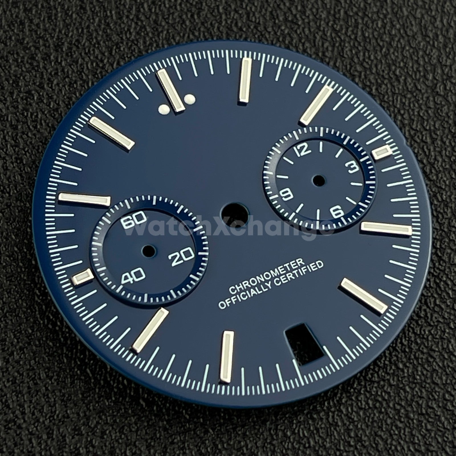 Blue 31.5mm Modified Watch Dial Accessory for VK64 Quartz Movement