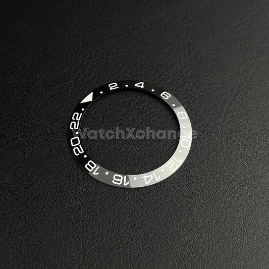 38mm Ceramic Bezel Grey & Black insert For Divers Watch Rolex GMT Seiko SKX SRPD