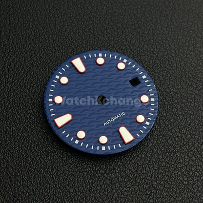 29mm Blue Wave Wavy Texture Watch Dial for 2813 8215 8200 821A Movements