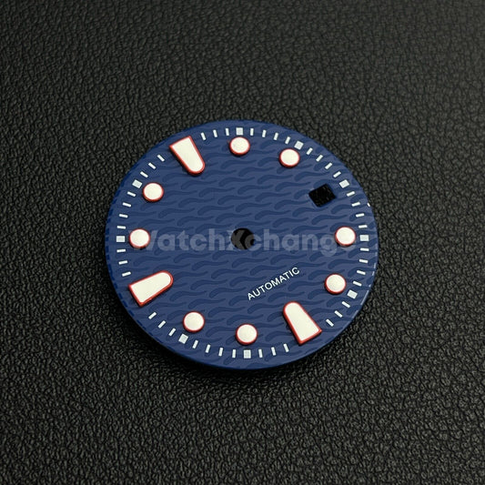 29mm Blue Wave Wavy Texture Watch Dial for 2813 8215 8200 821A Movements