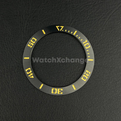 41mm Black & Gold Stainless Bezel Insert Fits Seiko King Prospex Samurai SRPF