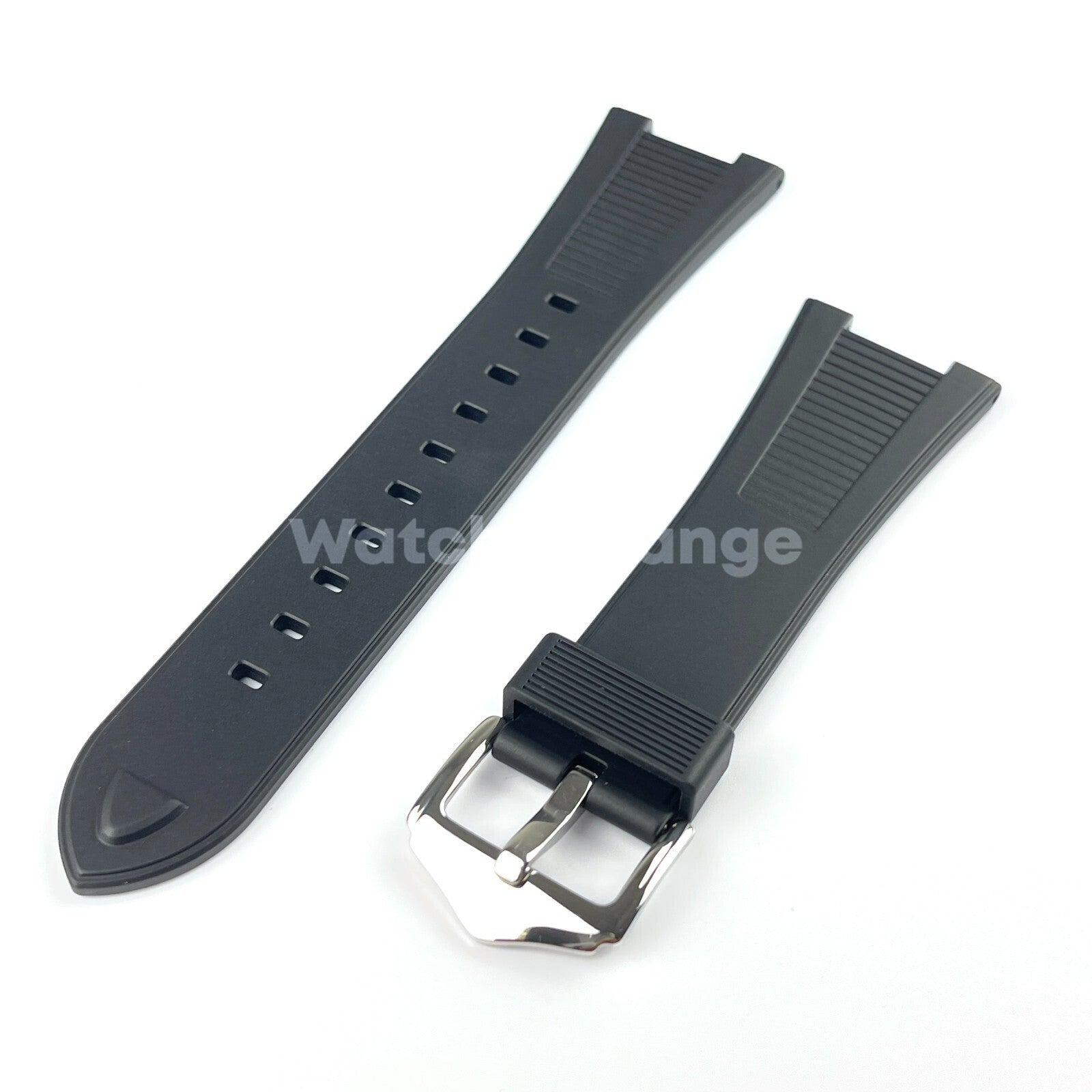 Black 25*12mm Silicone Rubber Watch Strap For Patek Phillip Nautilus 5711 5712