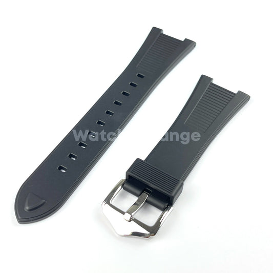 Black 25*12mm Silicone Rubber Watch Strap For Patek Phillip Nautilus 5711 5712