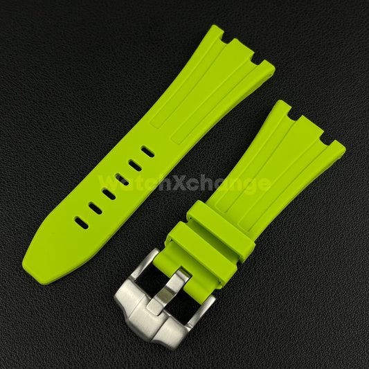 Green Audemars Piguet AP 28mm x 20mm Royal Oak Rubber Watch Strap 15710 15703