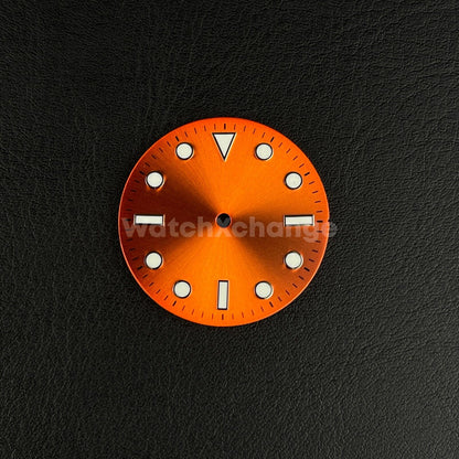 28.5mm Orange Watch Dial for SEIKO NH35 NH36 Watch Movement Parts