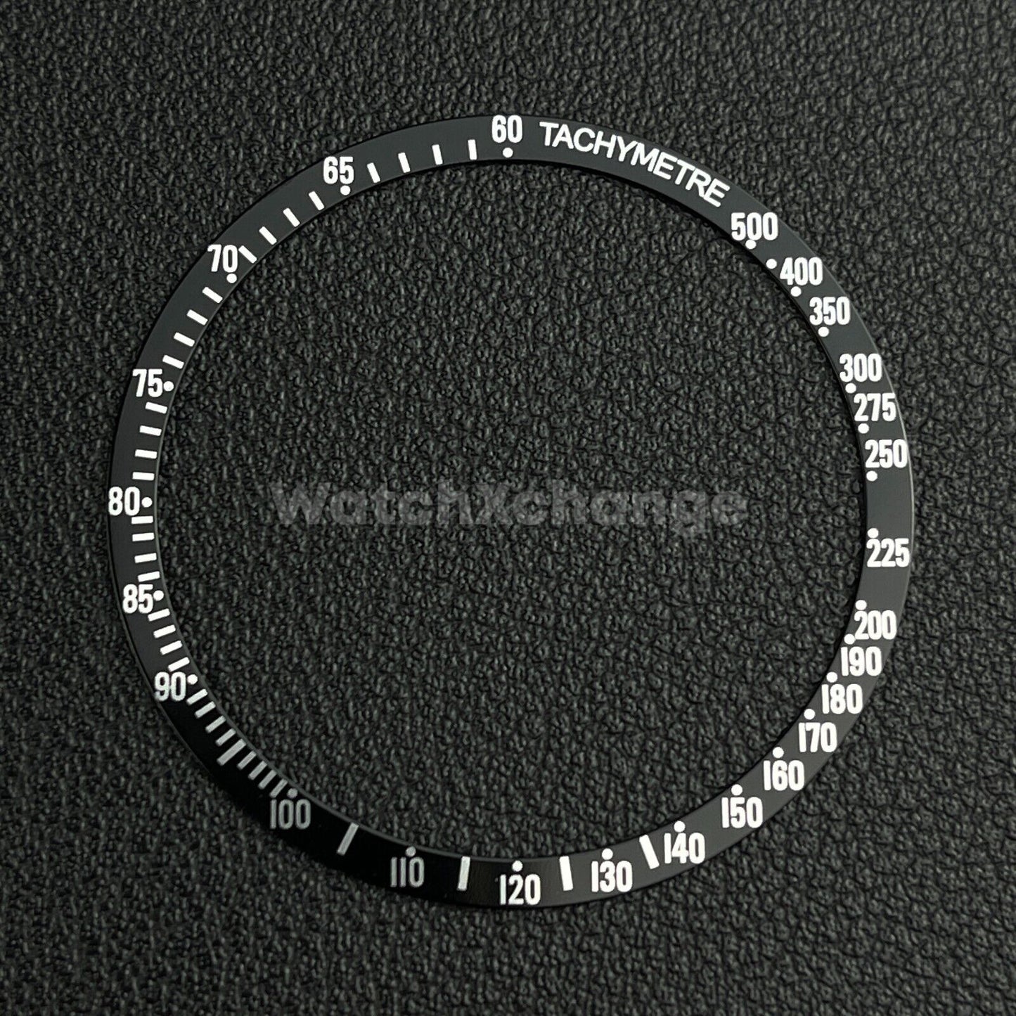Black & Silver Flat Aluminium Watch Bezel Insert 38.5mm for VK63 Quartz Watches