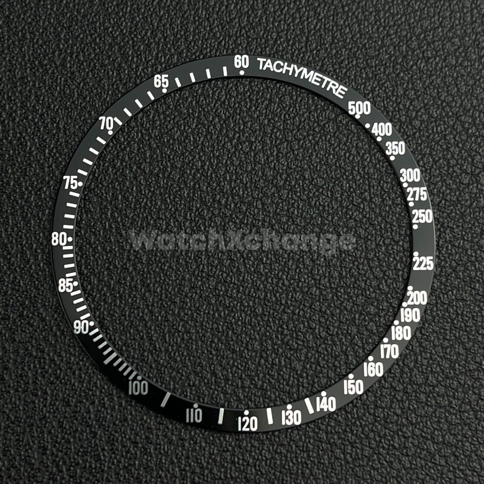 Black & Silver Flat Aluminium Watch Bezel Insert 38.5mm for VK63 Quartz Watches