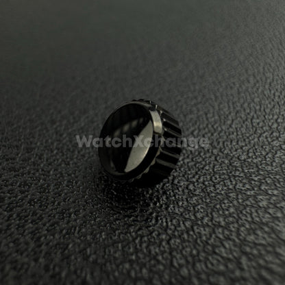 Black Long Tube Replacement Watch Crown 2mm 2.5mm Hole Diameter 3mm - 8mm Head