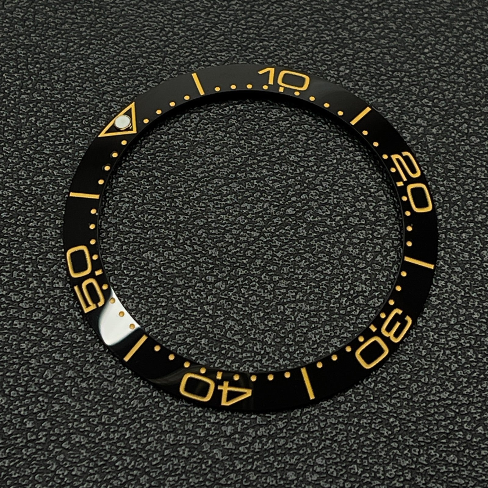 Black and Gold 38mm Ceramic Bezel insert Black White For Rolex Seiko SKX SRPD