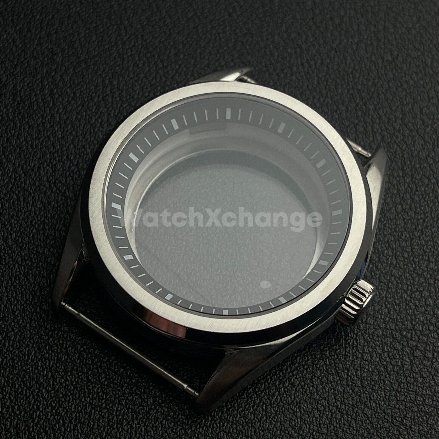 40mm Silver Pilot Stainless Steel Watch Case For Japanese NH35 NH36 NH38