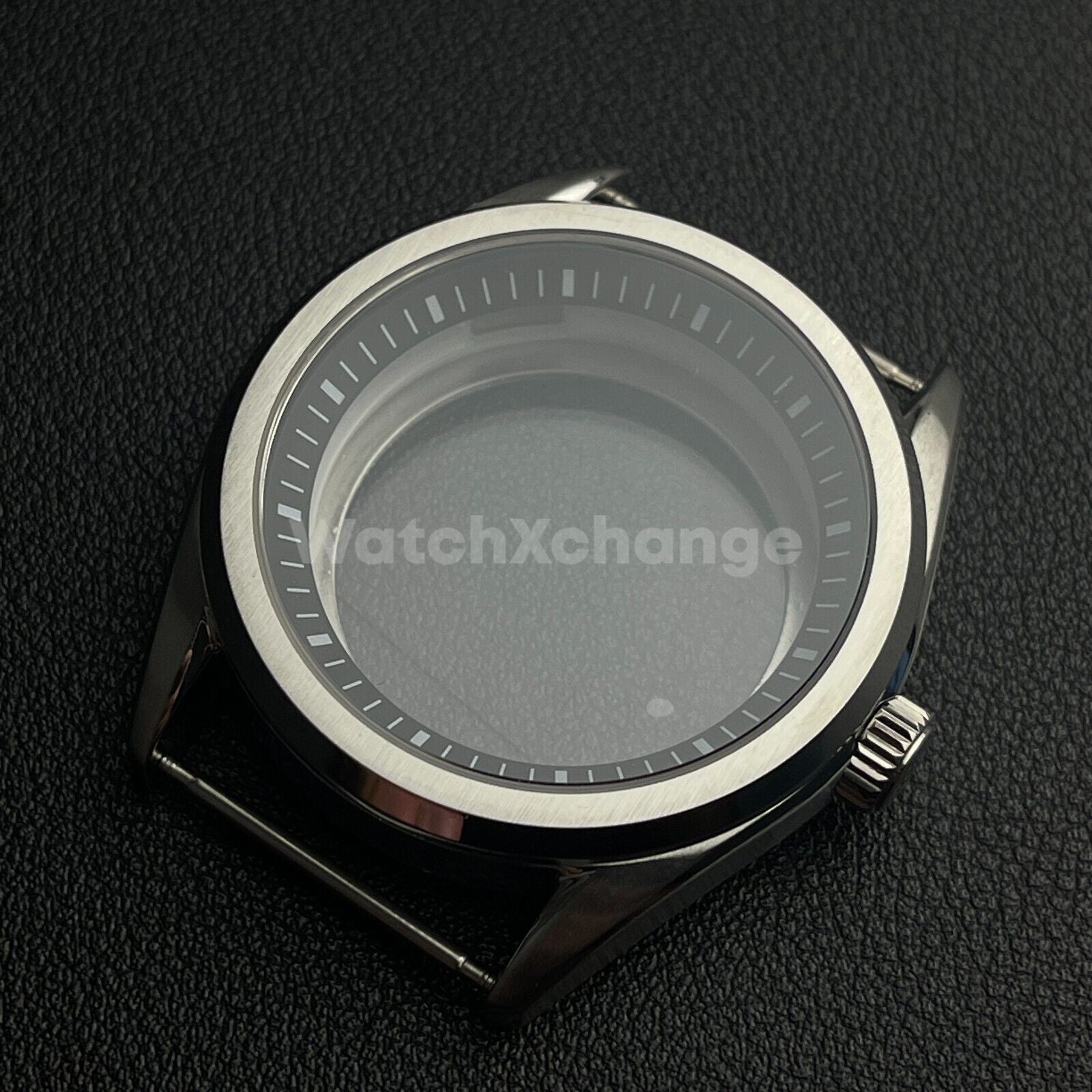 40mm Silver Pilot Stainless Steel Watch Case For Japanese NH35 NH36 NH38