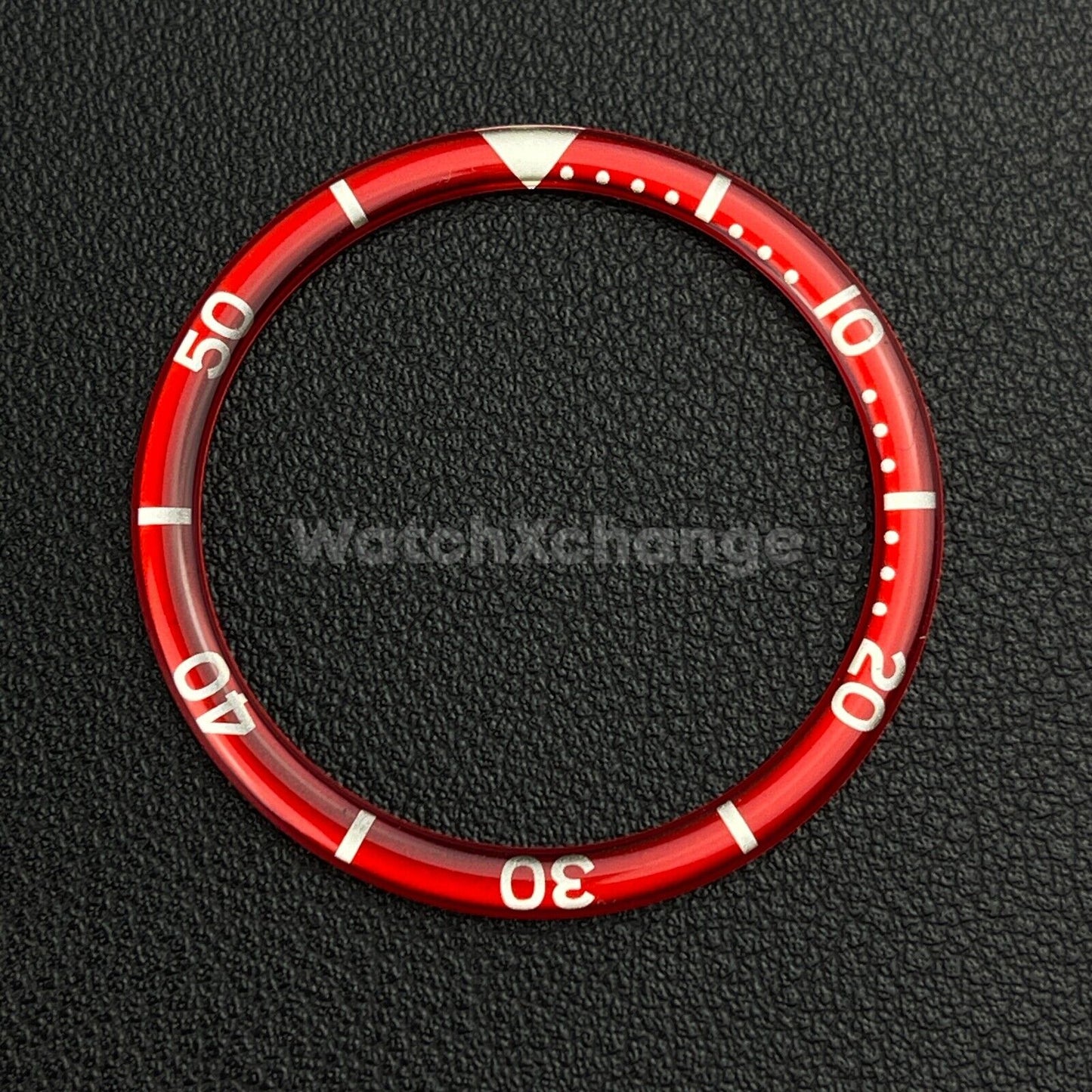 Red & Silver 38mm Flat Resin Bezel Insert For Divers Watch Seiko Mod SKX SRPD