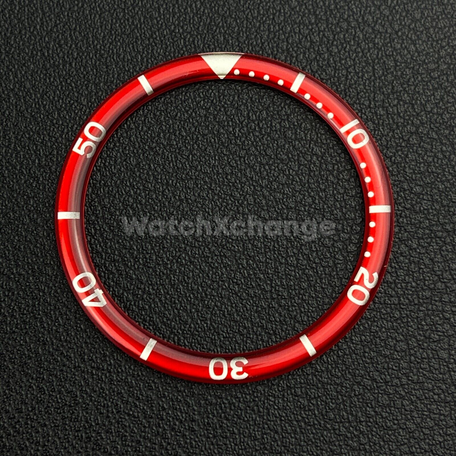 Red & Silver 38mm Flat Resin Bezel Insert For Divers Watch Seiko Mod SKX SRPD