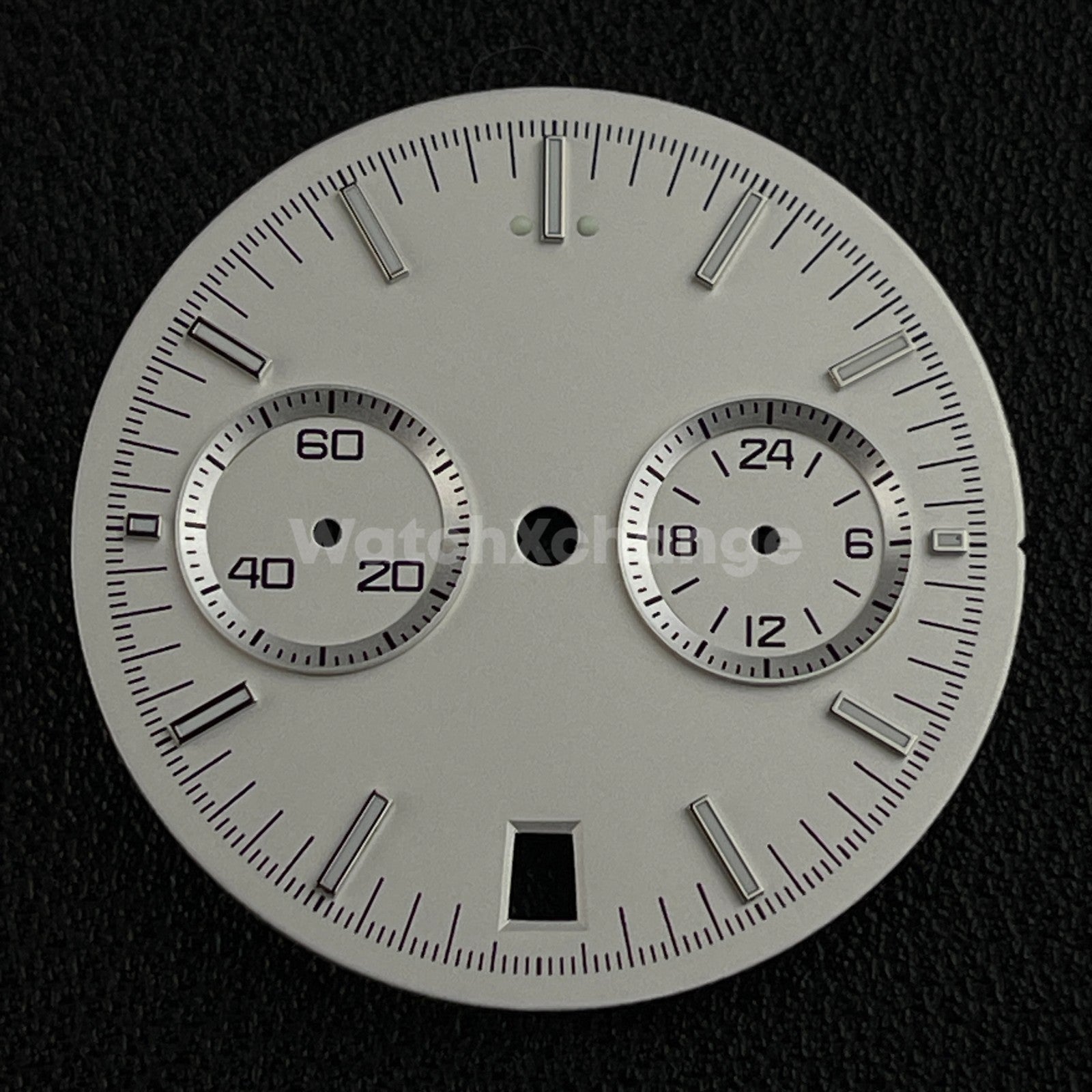 White 32.5mm Modified Watch Dial Accessory for VK64 Quartz Movement