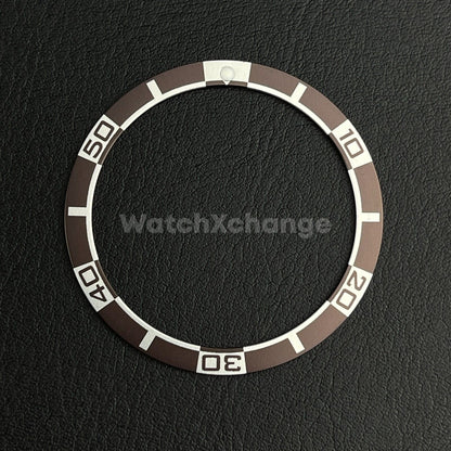 Brown 38mm Flat Aluminium Bezel Insert For Diver Watch Seiko Mod SKX SRPD