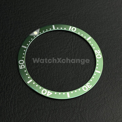 Green 39mm Flat Aluminium Bezel Insert For Divers Watch Seiko Mod Turtle