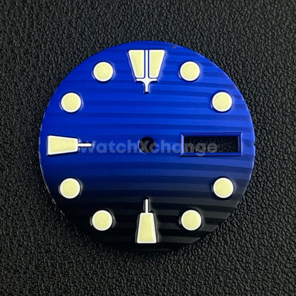 28.5mm Blue & Black Watch Dial Face for SEIKO NH36 Movement