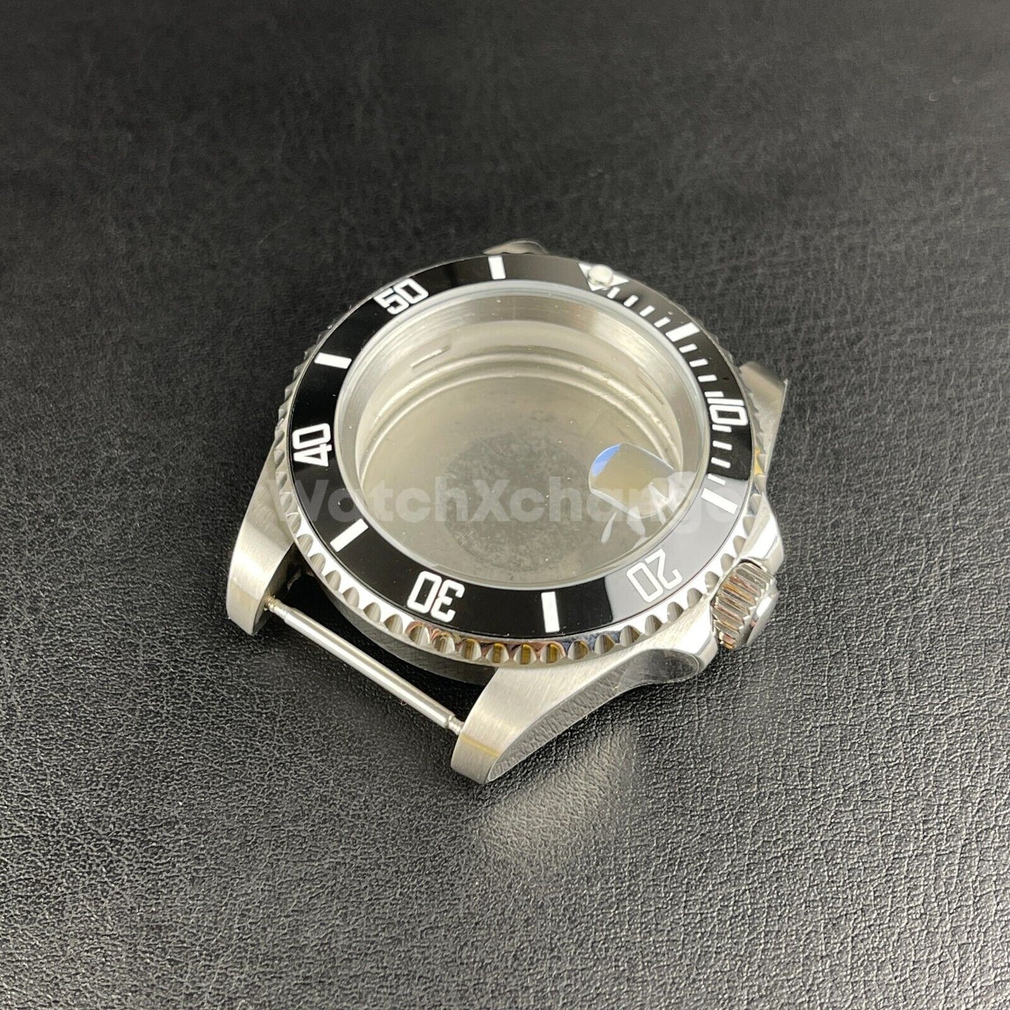 Diver 40mm SUB Watch Case fit NH35A NH36 10ATM Silver Colour Solid Back Sapphire