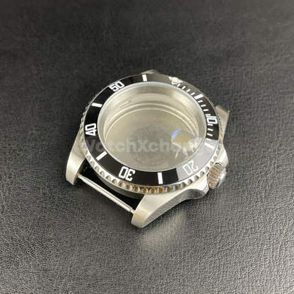 Diver 40mm SUB Watch Case fit NH35A NH36 10ATM Silver Colour Solid Back Sapphire