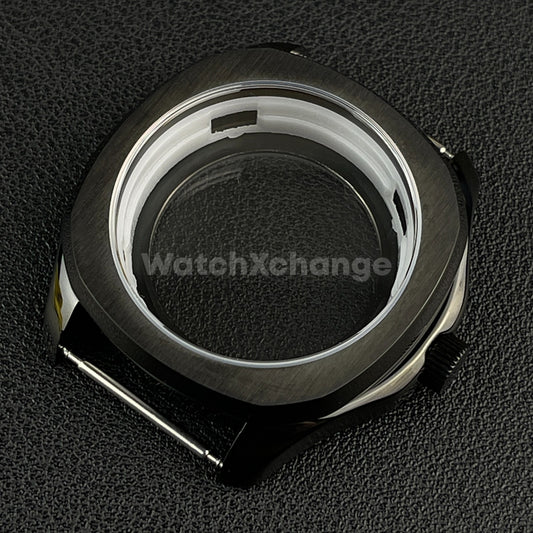 40mm Black Stainless Steel Watch Case For Japanese NH35 NH36 NH38