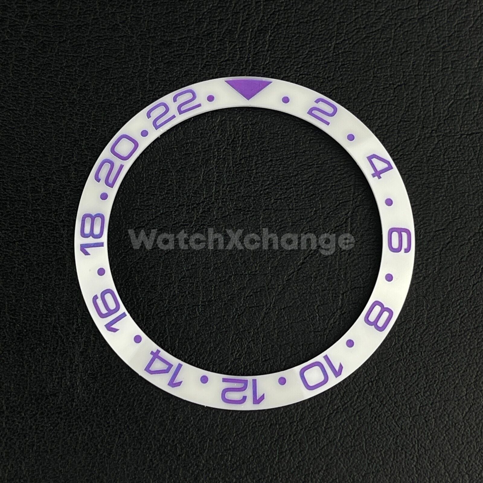 Purple White 38mm Ceramic Bezel Insert For Rolex Seiko SKX007 SKX009 SRPD Sloped