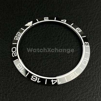 Black Ceramic Bezel Insert 38mm GMT For Rolex Seiko SKX007 SKX009 SRPD Sloped