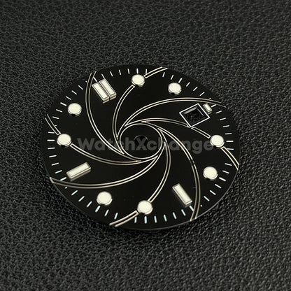 DEFECTIVE 31mm Blue Watch Dial for Miyota 8215 ETA2824 PT5000 Watch Movement
