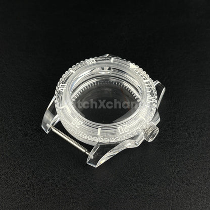 40mm SUB Acrylic Plastic Transparent Watch Case Kit for NH35/NH36 Watch Movement