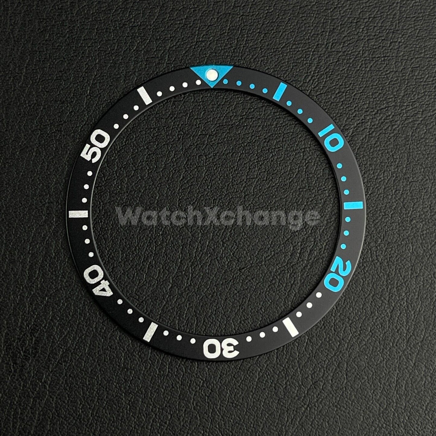 Black & Blue 39mm Flat Aluminium Bezel Insert For Divers Watch Seiko Mod Turtle